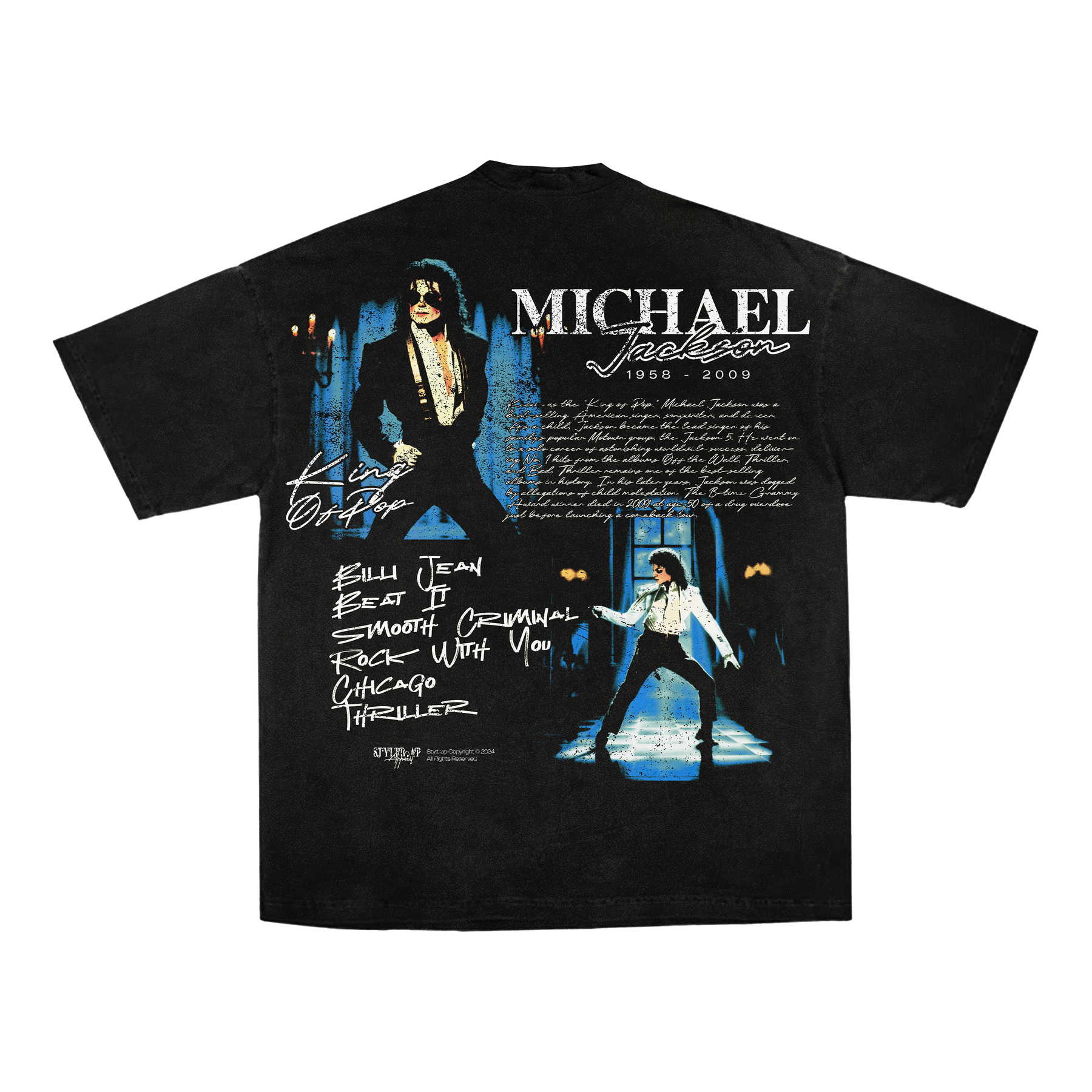 Camiseta Michael Jackson "King of Pop"